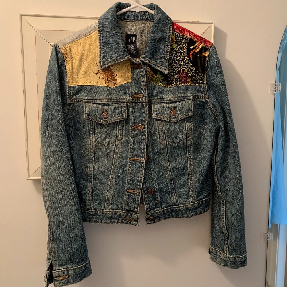 Gap Vintage Patchwork Jean Jacket Size Small - image 1